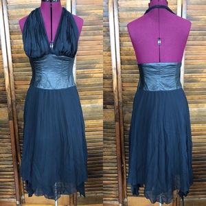 Vintage Guerriero Silk & Leather Dress